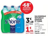 Eau Minérale Naturelle Gazeuse - St Yorre - U Express à Saint-Étienne Eau Minérale Naturelle Gazeuse - St Yorre en promo chez U Express Saint-Étienne à 1,01 €