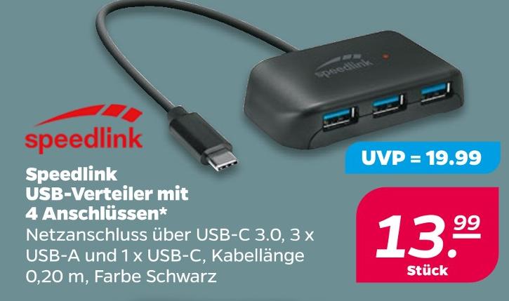 USB-Verteiler mit 4 Anschlüssen