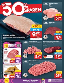 Fleisch im Netto Marken-Discount Prospekt "Aktuelle Angebote" mit 64 Seiten (Oldenburg)