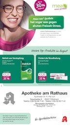 mea - meine apotheke Prospekt für München mit 4 Seiten mea - meine apotheke Prospekt für München: "Unsere August-Angebote", 4 Seiten, 01.08.2025 - 31.08.2025