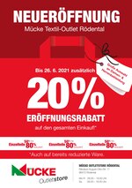 Schuh Mücke Prospekt für Bayreuth mit 1 Seite Schuh Mücke Prospekt für Bayreuth: "NEUERÖFFNUNG", 1 Seite, 13.06.2021 - 25.06.2021