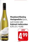 EDEKA - Riesling Hochgewächs Q.b.A., auch trocken Angebot im Prospekt Riesling Hochgewächs Q.b.A., auch trocken bei EDEKA im Prospekt "" für 4,99 €