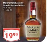 Kentucky Straight Bourbon Whisky Angebote von Maker's Mark bei GLOBUS Neustadt für 19,99 €
