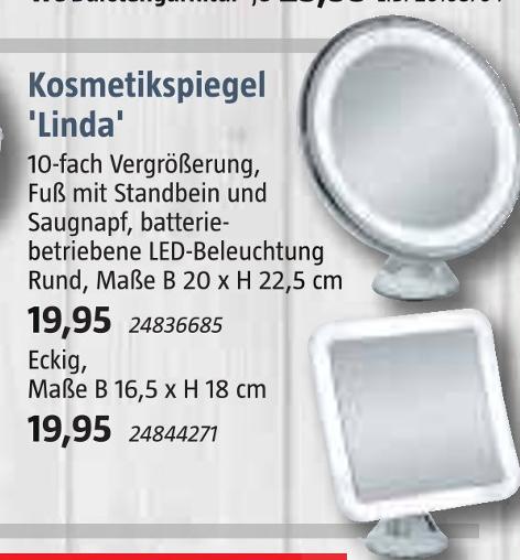 BAUHAUS Kummerow - Kosmetikspiegel 'Linda' Kosmetikspiegel 'Linda' Angebot bei BAUHAUS Kummerow im Prospekt Handzettel KW 40