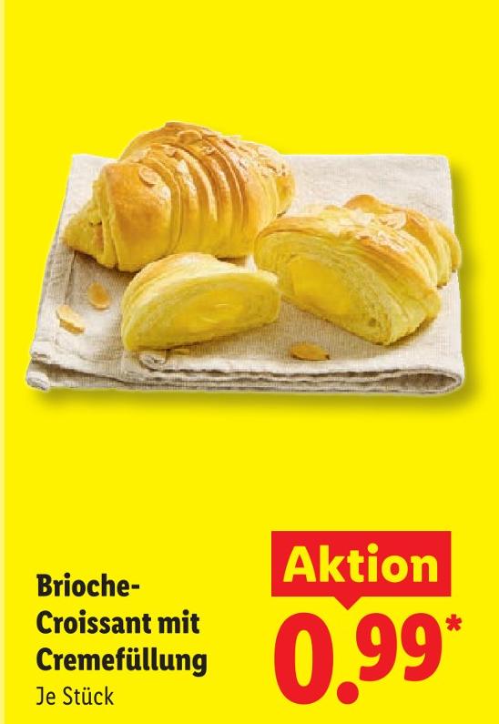 Brioche-Croissant mit Cremefüllung