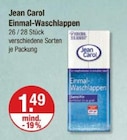 Einmal-Waschlappen Angebote von Jean Carol bei V-Markt Memmingen für 1,49 €