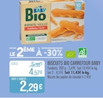 BISCUITS BIO - CARREFOUR BABY en promo à 4,57 € chez Supermarchés Match BISCUITS BIO - CARREFOUR BABY dans le catalogue Supermarchés Match