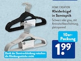 Kleiderbügel in Samtoptik Schwarz bei ALDI SÜD im Würzburg Prospekt für 1,99 €