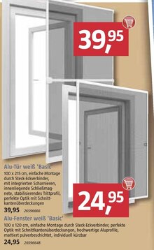Alu-Fenster weiß 'Basic' oder Alu-Tür weiß 'Basic' bei BAUHAUS in Saarbrücken Alu-Fenster weiß 'Basic' oder Alu-Tür weiß 'Basic' im Angebot bei BAUHAUS Saarbrücken für 24,95 €
