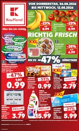 Kaufland Prospekt "Hier bin ich richtig", 64 Seiten, 06.08.2026 - 06.08.2026 Aktueller Kaufland Prospekt, "Hier bin ich richtig", mit Angeboten der Woche, gültig von 06.08.2026 bis 06.08.2026