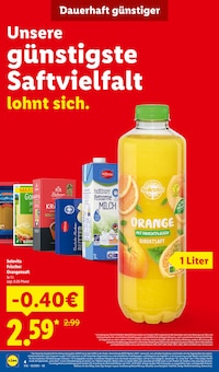Saft im aktuellen Lidl Prospekt (Bremerhaven) Saft im Lidl Prospekt "Der PreisfĂĽhrer macht Deutschland dauerhaft gĂĽnstiger!" mit 18 Seiten (Bremerhaven)