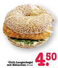 Aktuelles Chili-Laugenbagel mit Hähnchen Angebot bei E center in Pforzheim ab 4,50 €
