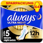 Ultra Night Secure Night mit Flügeln von Always für 16,99 € bei Rossmann im Angebot Ultra Night Secure Night mit Flügeln von Always im aktuellen Rossmann Prospekt