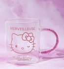 Mug anses pailletées Hello Kitty verre 30cl - Maxi Bazar à Fontenay-sous-Bois Mug anses pailletées Hello Kitty verre 30cl en promo chez Maxi Bazar Fontenay-sous-Bois à 4,99 €