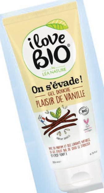 Géant Casino Ézanville - Gel Douche Plaisir de Vanille On s’évade ! I Love Bio Promo Gel Douche Plaisir de Vanille On s’évade ! I Love Bio dans le catalogue Géant Casino Le grand live des marques à Ézanville