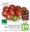 EDEKA Leimen - Unsere Heimat Bio Rispentomaten Angebot im Prospekt Unsere Heimat Bio Rispentomaten bei EDEKA im Leimen Prospekt für 2,49 €