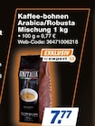 Kaffee-bohnen Arabica/Robusta Angebote bei HEM expert Bietigheim-Bissingen für 7,77 €