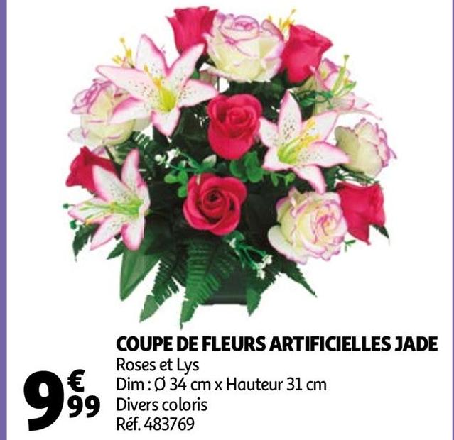 Auchan Ézanville - COUPE DE FLEURS ARTIFICIELLES JADE Promo COUPE DE FLEURS ARTIFICIELLES JADE dans le catalogue Auchan Auchan à Ézanville