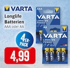Longlife Batterien Angebote von VARTA bei Kaufhaus Stolz Rostock für 4,99 €