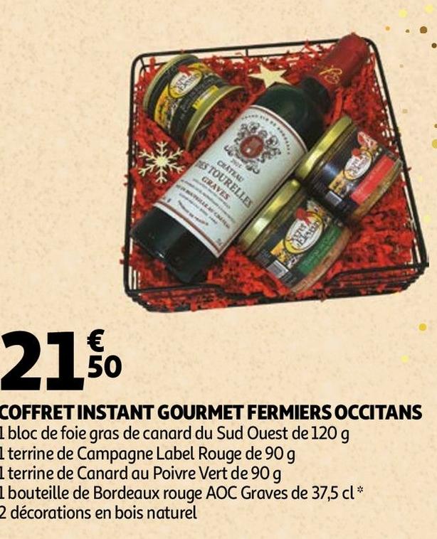 Auchan Heillecourt - COFFRET INSTANT GOURMET FERMIERS OCCITANS Promo COFFRET INSTANT GOURMET FERMIERS OCCITANS dans le catalogue Auchan Guide traiteur et repas de fin d'année à Heillecourt