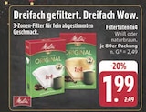 Filtertüten 1x4 im Angebot bei EDEKA in Freiberg Filtertüten 1x4 Angebote von Melitta bei EDEKA Freiberg für 1,99 €
