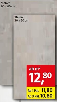 Feinsteinzeug 'Beton' bei BAUHAUS in Wermelskirchen Feinsteinzeug 'Beton' im Angebot bei BAUHAUS Wermelskirchen