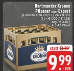 E center Meerbusch - Pilsener oder Export Angebot im Prospekt Pilsener oder Export bei E center im Meerbusch Prospekt für 9,99 €