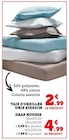 Taie d'oreiller unie en promo chez Super U Créteil à 2,99 €