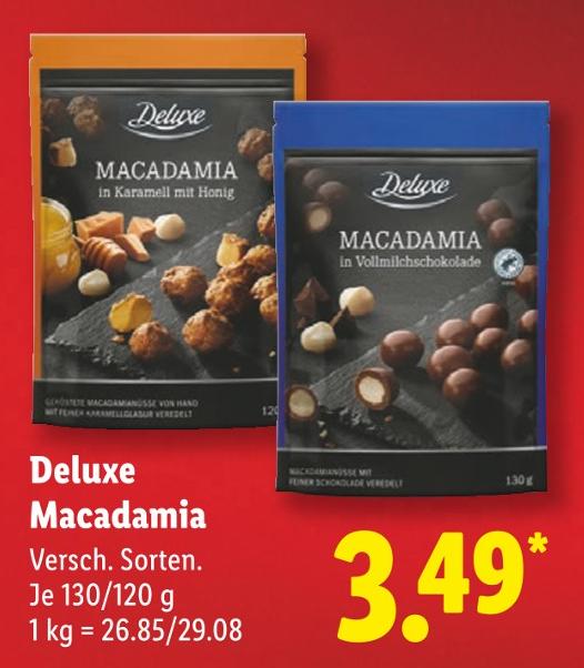 Macadamia in Vollmilchschokolade