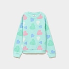 Sweat col rond manches longues vert clair fille dans le catalogue La Halle