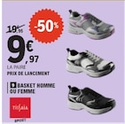 Basket homme ou femme - TISSAIA en promo chez E.Leclerc Niort à 9,97 €