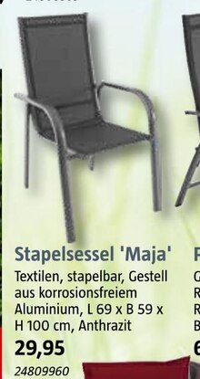 BAUHAUS Koblenz - Stapelsessel 'Maja' Stapelsessel 'Maja' Angebot bei BAUHAUS Koblenz im Prospekt "Handzettel KW 14"