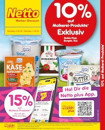 Netto Marken-Discount Prospekt für Ruhla mit 2 Seiten Netto Marken-Discount Prospekt "10% auf Molkerei-Produkte" für Ruhla, 2 Seiten, 07.04.2026 - 11.04.2026