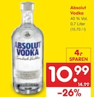 Vodka Angebote von Absolut bei Netto Marken-Discount Schwabach für 10,99 €