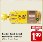 Dinkel Harmonie Sandwich Angebote von Golden Toast bei E center Pirmasens für 1,99 €