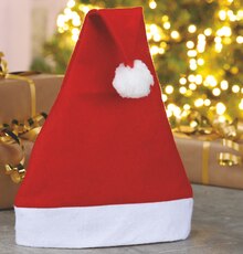 Weihnachtsmütze mit Bommel