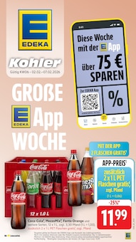 Coca Cola im EDEKA Prospekt "Aktuelle Angebote" mit 69 Seiten (Lahr (Schwarzwald))