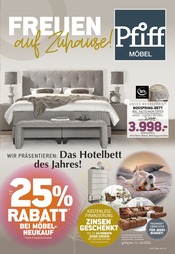 Aktueller PFIFF Möbel Möbel & Einrichtung Prospekt in Baumgarten und Umgebung, "FREUEN AUF ZUHAUSE!" mit 44 Seiten, 26.05.2026 - 08.06.2026