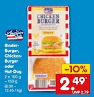 Rinder-Burger, Chicken-Burger oder Hot-Dog im Angebot bei Netto Marken-Discount in Homburg Rinder-Burger, Chicken-Burger oder Hot-Dog Angebote von American Style bei Netto Marken-Discount Homburg für 2,49 €