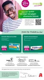 mea - meine apotheke Apotheken Prospekt der aktuellen Woche mit 4 Seiten, gültig von 01.06.2026 bis 30.06.2026, in Wörrstadt und Umgebung Aktueller mea - meine apotheke Apotheken Prospekt in Wörrstadt und Umgebung, "Unsere Juni-Angebote" mit 4 Seiten, 01.06.2026 - 30.06.2026