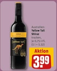 Shiraz im Angebot bei REWE in Neubrandenburg Shiraz Angebote von Yellow Tail bei REWE Neubrandenburg für 3,99 €