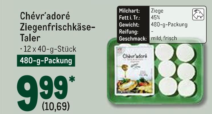 Metro Memmingen - Chévr ́adoré Ziegenfrischkäse-Taler Chévr ́adoré Ziegenfrischkäse-Taler Angebot bei Metro Memmingen im Prospekt Gastro-Journal