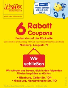 Aktueller Netto Marken-Discount Prospekt für Nienburg (Weser) und Ungebung, Seiten zum blättern Netto Marken-Discount Prospekt 6 Rabatt-Coupons mit Seiten in Nienburg (Weser) und Umgebung