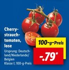 Aktuelle Tomaten Angebote bei Lidl in Bremerhaven Aktuelles Cherrystrauchtomaten, lose Angebot bei Lidl in Bremerhaven ab 0,79 €