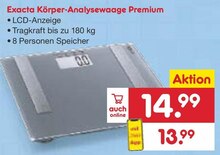 Netto Marken-Discount Neuwied - Exacta Körper-Analysewaage Premium Exacta Körper-Analysewaage Premium Angebot bei Netto Marken-Discount Neuwied im Prospekt "SUPER WOCHENENDE"
