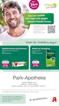 mea - meine apotheke Prospekt Unsere August-Angebote mit 4 Seiten