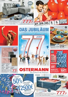 Aktueller Ostermann Prospekt "77 Jahre Ostermann – Das Jubiläum" Seite 1 von 12 Seiten