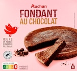 FONDANT AU CHOCOLAT SURGELÉ AUCHAN - AUCHAN en promo chez Auchan Hypermarché Boulogne-sur-Mer à 11,18 €
