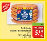 Delikatess Wiener Würstchen Angebote von Gut & Günstig bei Marktkauf Fürth für 5,79 €