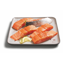 Norwegische Lachsfilet Portionen